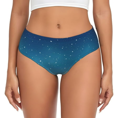 Uemuo Christmas Snowflakes Pattern Women s Cotton Underwear Full Coverage Briefs Soft Stretchy Breathable Underwear Brief-3X-Large