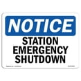thumbnail image 1 of SignMission OS-NS-A-1218-L-18429 12 x 18 in. OSHA Notice Sign - Station Emergency Shutdown, 1 of 1