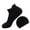 Black, variant on Homenesgenics Compression Socks for Women Fuzzy Christmas Slipper Ankle Boot Crew Diabetic Unisex Sweat-absorbing and Breathable Cotton Socks, Color Short Tube Socks