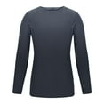 thumbnail image 4 of HAiming Men's Thermal Shirt Fleece Lined Long Sleeve Crewneck Athletic Base Layer Top Cold Weather Gear, 4 of 7