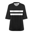 thumbnail image 4 of Womens Oversized T Shirts, Short Sleeve Shirts for Women Summer Plus Size Casual Vintage Striped Printed Crewneck Tees S-5XL, 4 of 5