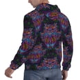 thumbnail image 6 of Wukai Paisley And Owls Print Men Hoodies Fleece Sweatshirts Long Sleeve Sweaters Pullover Fall Outfits Winter Clothes-3X-Large, 6 of 7
