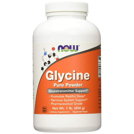 NOW Glycine Powder Vegetarian Powder, 1-Pound, Glycine is a non essential amino acid and has the simplest structure of all amino acids By NOW