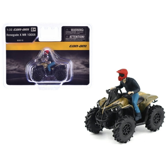 Can-Am Renegade X MR 1000R ATV Liquid Titanium Metallic with Driver Figure 1/32 Diecast Model by BRP Models