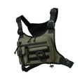 thumbnail image 2 of Dualoai Chest Rig Bag Adjustable Strap Modern Chest Pouch for Cycling Walking Picnic Green, 2 of 9