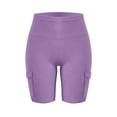 thumbnail image 7 of Womens Shorts Lightweight Elastic Waist Slim Fits Athletic Shorts Soild Color Fashion Casual Summer Shorts with Pocket, 7 of 7
