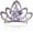 Purple, variant on Princess Crown Comb Mini Crystal Tiara Comb Rhinestone Silver Tiara Flower Hair Comb for Birthday Party and Girls