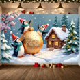 thumbnail image 3 of Penguin Winter Theme Merry Christmas Holiday Backdrop for Christmas Party Indoor Decoration New Year Celebration, 3 of 9