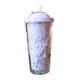 thumbnail image 1 of Yuarrent Brillo de plástico brillante doble capa brillante arenas movedizas lentejuelas taza para beber Idea de regalo multiusos Teteras Azul claro, 1 of 6