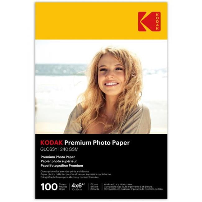 Kodak KOD41175 4 x 6 in. 240G Gloss Inkjet Photo Paper - Pack of 100