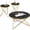 Black & Gold, variant on HLR Modern Round Coffee Table and Side Table Set of 3,End Table with Faux Marble Top and Gold Metal Frame, Side Table for Living Room, Bedroom, Sofa and Couch, Gold Legs, White Marble Top
