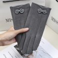 thumbnail image 4 of Guantes de terciopelo de conejo de imitación de otoño e invierno, guantes de bicicleta para mujer, guantes de montar deportivos cálidos con pantalla táctil de primavera y otoño e invierno, 4 of 5