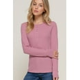 thumbnail image 2 of TheLovely Juniors & Plus Casual Long Sleeve Henley Thermal T-Shirts Top, 2 of 4
