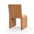 thumbnail image 4 of Winny 20 Inch Dining Chair, Waterfall Seat, Velvet Upholstery, Brown -Saltoro Sherpi, 4 of 5