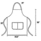 thumbnail image 2 of 2026 12 Pack Plain Bib Aprons With 2 Pockets - Black Unisex Commercial Apron Bulk, 2 of 5