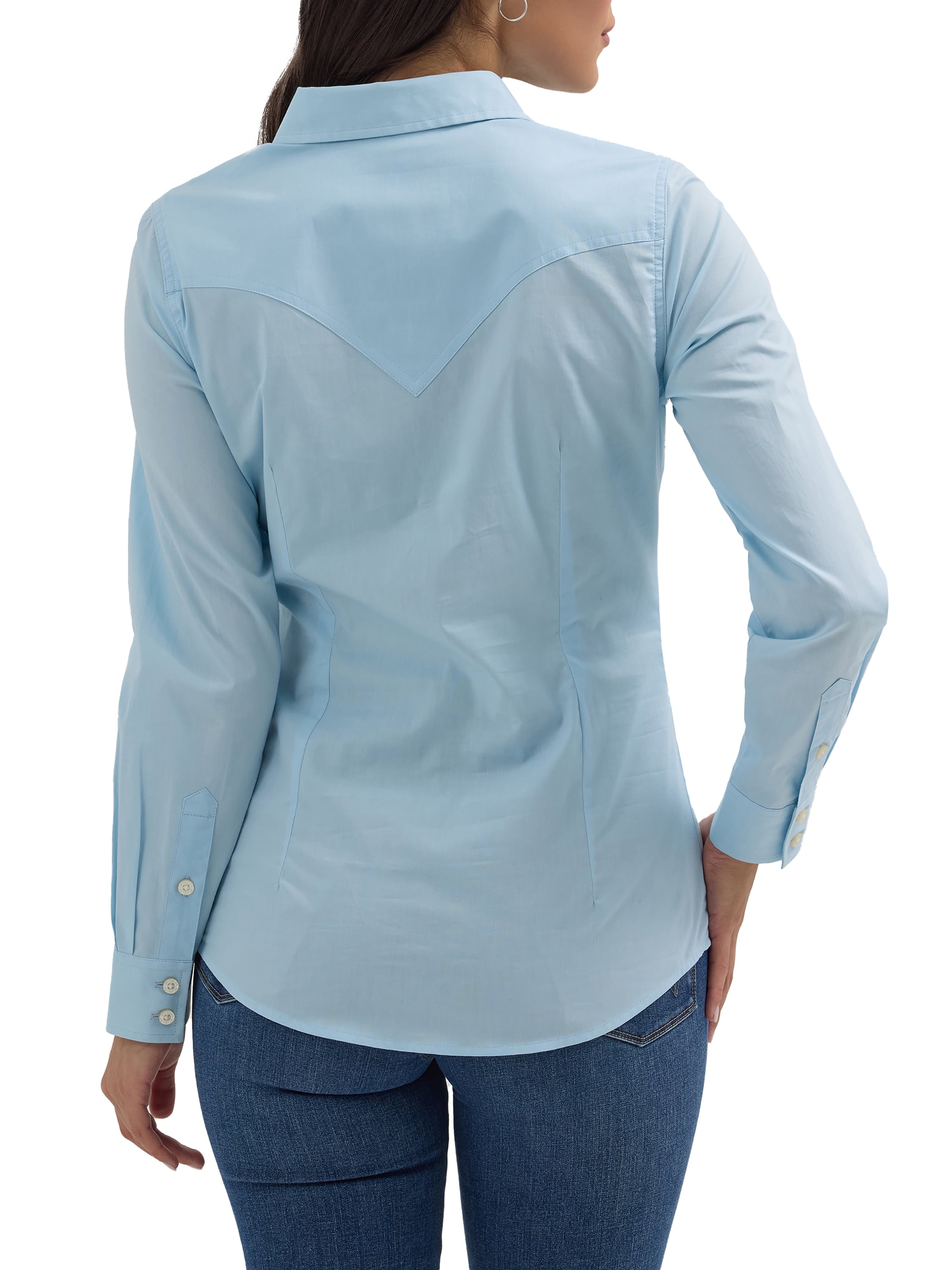 Wrangler® Women's Western Long Sleeve Button Front Shirt