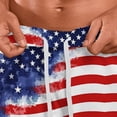 thumbnail image 6 of LEKWK Men 4Th of July Shorts Drawstring Lightweight Elastic Waist Shorts with Pockets Mid Rise Loose Fit Bermuda Shorts Casual Lounge Beach Vacation Everyday Wear Beige M, 6 of 7