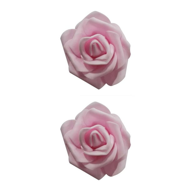 50 piezas de flores artificiales rosas realistas arreglo de ramo de flores falsas decoraciones de compromiso para fiesta de boda Rosa claro Inteprter 2 piezas