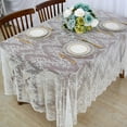 thumbnail image 2 of JFBUJC Lace-tablecloth-rectangular 60x120-inch White Rectangle Overlay Tea Tablecloth Lace Tablecloths Long Rectangular Tablecloth Lace Tablecloth 60 Table F, 2 of 3