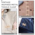 thumbnail image 3 of KALLORY 8Pares Para Chaquetas Y Prendas Dorado Vintage Resistente Y De Sencillo Cosido, 3 of 7