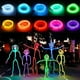 thumbnail image 2 of Tira de luces de neón con cable EL, tubo de iluminación con cable EL, cuerda de luces para bricolaje, fiesta de Halloween, Navidad, bar, disfraz de cosplay, 2 of 5