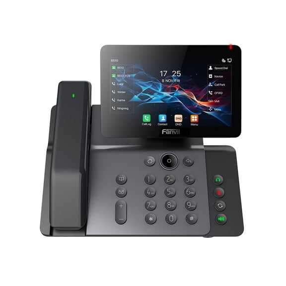 Fanvil V66-Pro Premium IP Phone 7-inch Adjustable Touch Screen, 20 SIP Lines Built-in 2.4G/5G Wi-Fi Wi-Fi 6 and Wireless Bluetooth handset