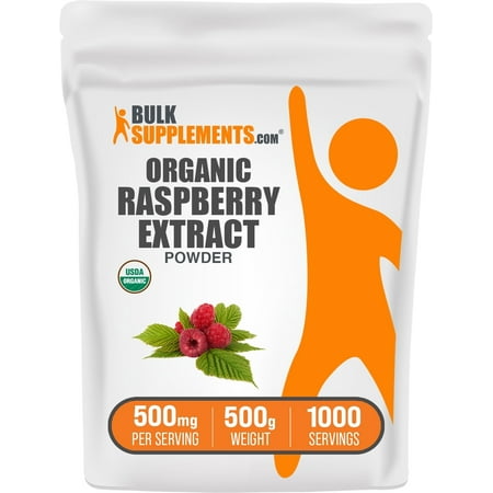 BulkSupplements Organic Raspberry Extract Powder - 500mg per Serving - 500 Grams (1.1 lbs) - 1000 Servings