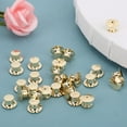 thumbnail image 3 of 50pcs Brooch Pin Backs, Brass Material Flat Hat Name Tags Easy Installation Spring Fasteners for Display Book, Lanyard, Bag 7 X 10mm, 3 of 7