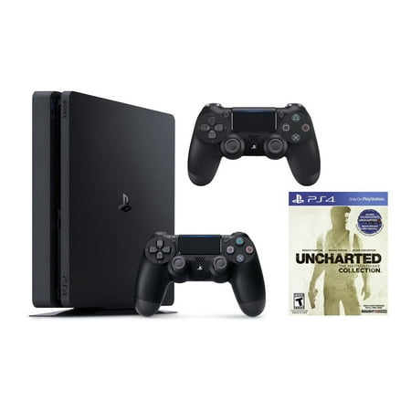 Sony PlayStation 4 Slim, 1TB Gaming Console with 2nd Controller, and with Uncharted: The Nathan Drake Collection