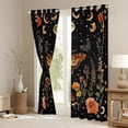 thumbnail image 3 of Manfei Moon Sun Stars Curtains Pack of 2 (42x84 Each) for Teens Adults,Flowers Mushroom Moth Curtains Blackout,Bohemian Theme Bedroom Curtains,Luxury Bedroom Decor, 3 of 6
