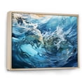 thumbnail image 2 of Designart "Fusion Of Marine Blue And White IV" Ocean Floater Framed Wall Decor, 2 of 5