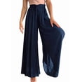 thumbnail image 2 of Pantalones Casuales para Mujer, con Cintura Elástica y Pierna , con Bolsillos. Azul Marino S, 2 of 9