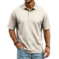 thumbnail image 2 of Golf Shirts for Men Quick Dry Performance Polo Short Sleeve Collared Shirt Beige M, 2 of 8