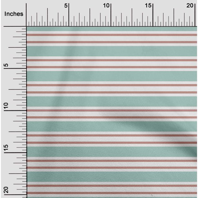 oneOone Rayon Aquamarine Fabric Stripes Sewing Craft Projects Fabric Prints By Yard 56 Inch Wide-F2S