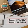 thumbnail image 5 of Xiwai 0.2M USB4 Cable 20Gbps Flat Slim FPC Cable with 100W and 8K@60Hz 5K@60Hz USB4.0 Compatible with Thunderbolt3/4, 5 of 5