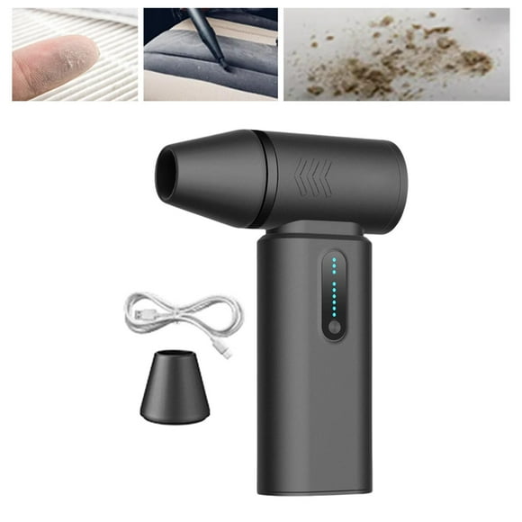 Soplador de nieve con ventilador de chorro eléctrico a mano con protección de sobrecalentamiento secador de cabello para la limpieza de teclados y Negro