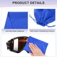 thumbnail image 2 of Uxcell 2-Pack Ski Goggle Bag, 9.8" x 5.9" Soft Microfiber Pouch Bags with Drawstring for Snow Goggles Blue, 2 of 7