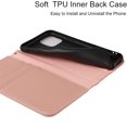 thumbnail image 6 of for iPhone 11 Wallet Case with RFID Blocking Card Slots Holder and Wrist Strap,Flip Folio Magnetic Closure,Kickstand,Genuine Leather Cover Case for iPhone 11 6.1",Pink, 6 of 16