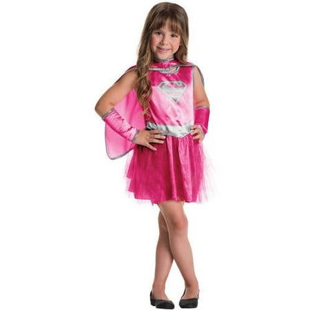 Supergirl Pink Child Tutu Dress Halloween Costume