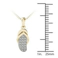thumbnail image 4 of aaXia 10K Yellow Gold Diamond Accent Flip-Flop Pendant Necklace, 4 of 5