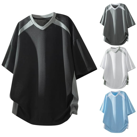 Ashirexll T Shirts for Man, Mens Shirts Casual, Summer Shirts Solid Color Casual Sport T-shirts Loose Short Sleeve Round Neck Blouses