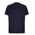thumbnail image 4 of WAVSUF Men Lapel polo Shirt Soft Pique Polos for Mens Fashionable Button Stand-Up Collar T-Shirt Navy Size 2XL, 4 of 5