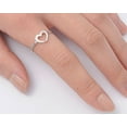 thumbnail image 4 of Heart Cutout Promise Ring .925 Sterling Silver Rope Bali Band Jewelry Female Male Unisex Size 6, 4 of 4