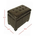 thumbnail image 4 of SAFAVIEH Small Manhattan Storage Bench Brown, 4 of 7