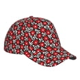 thumbnail image 3 of Haiem Red Floral Baseball Cap Dad Hat Cotton Soft Adjustable Fashion Hats for Men Women Unisex Style Headwear, 3 of 9