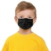 Black disposable face masks for kids 50ct