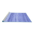 thumbnail image 2 of Ahgly Company Machine Washable Indoor Square Abstract Blue Modern Area Rugs, 8' Square, 2 of 4