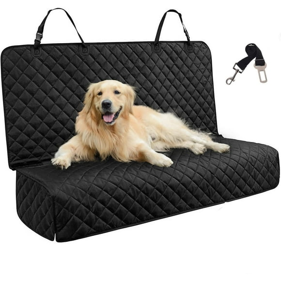 JSTHT Fundas de asiento de coche para perros para asiento trasero, impermeable, protector de asiento de banco, antideslizante, duraderas, suaves, fundas de asiento trasero para coche, camión y SUV (ne