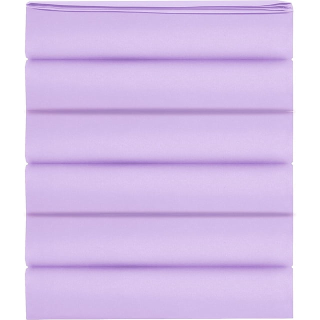 Mocassi Drap Plat 1500 Fils, Lot de 6, Lit Simple, Lilas