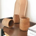 thumbnail image 3 of ATJIA Rattan Pencil Holder for Desk Handmade Wicker Pen Cup Container Woven Makeup Brush Holder Flower Vase Table Decor(1/2 Pack), 3 of 7